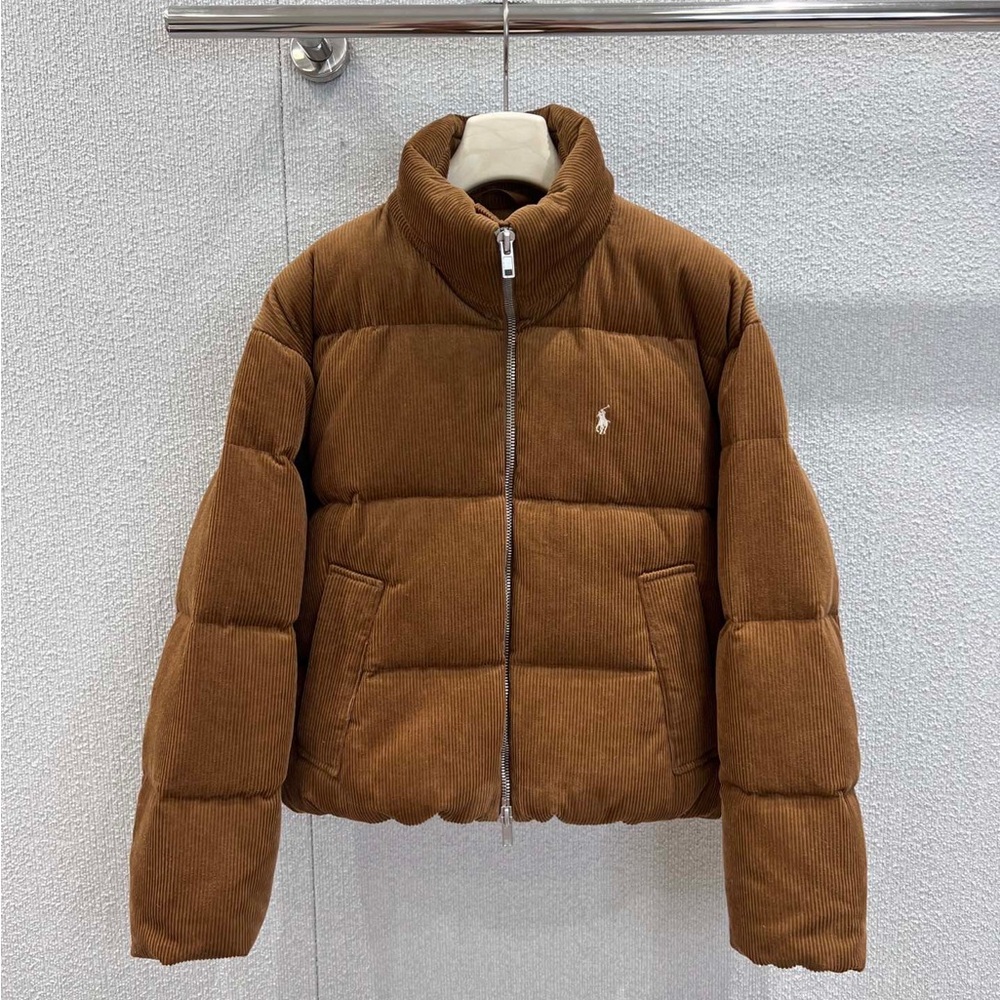 Polo by Ralph Lauren Chestnut Brown Corduroy Puffer Jacket